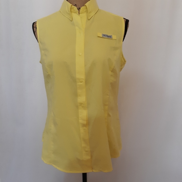 Columbia Tops - Columbia PFG vented sleeveless neon yellow M. BOGO